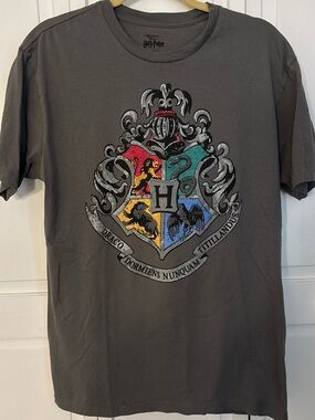 Warner Bros. Harry Potter Logo Tee - Gray with Black Print